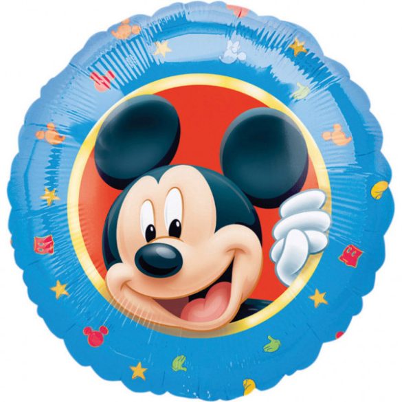 Fólia lufi, 17"/43cm, gömb, kék, MICKEY
