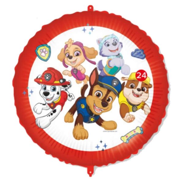 Paw Patrol  Hősök, fólia lufi, 18" (45 cm), gömb