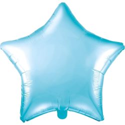 Fólia lufi, 46 cm, csillag, világos kék