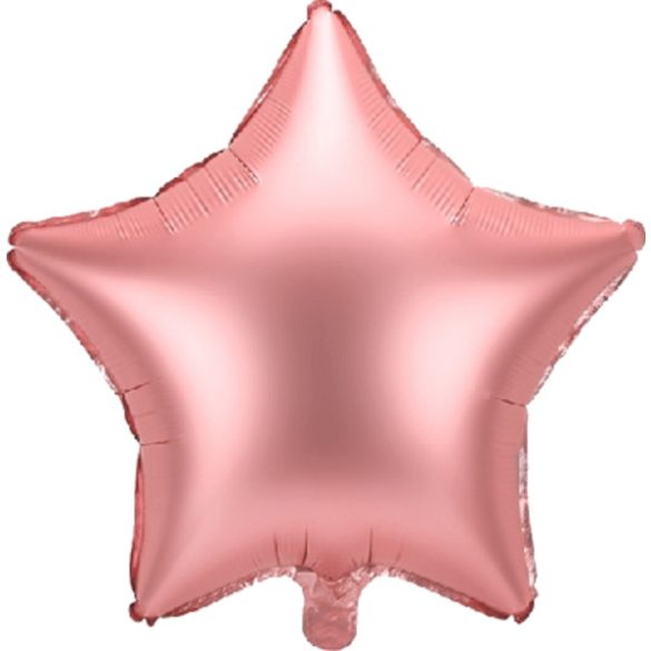 Fólia lufi, 46 cm, csillag, rosegold
